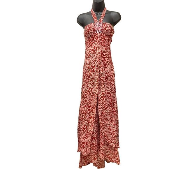 Bcbg Max Azria  womens maxi halter neck  evening dress - Picture 1 of 16
